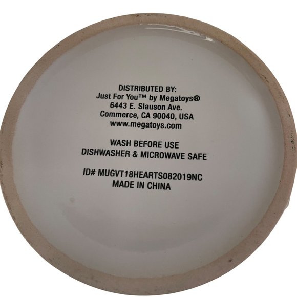 Megatoy HEARTS SWIRLS Mugs Cups Valentines Day Sweetheart Love Coffee Tea Cocoa - Picture 7 of 7